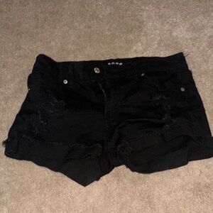 SONG Women's Black Jean Shorts